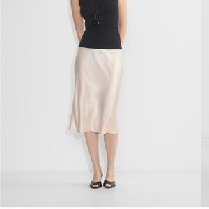 Aritzia Babaton Nude Slip Satin Skirt Current Style